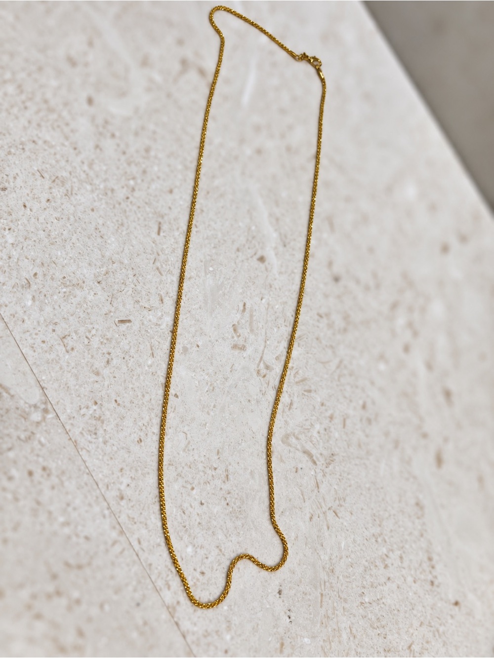 14k Plated Gold-Tone Sparkling Chain Necklace – 18”